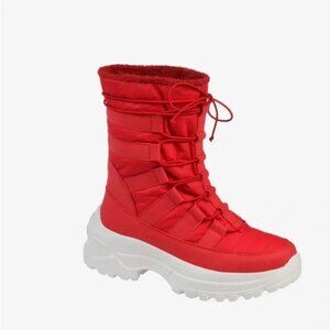 Journee Collection Women’s Icey Winter Boots Red Size 10